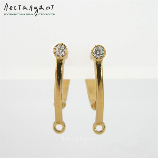 Швензы Vault Vermeil Sterling Silver 20х3 мм (пара)