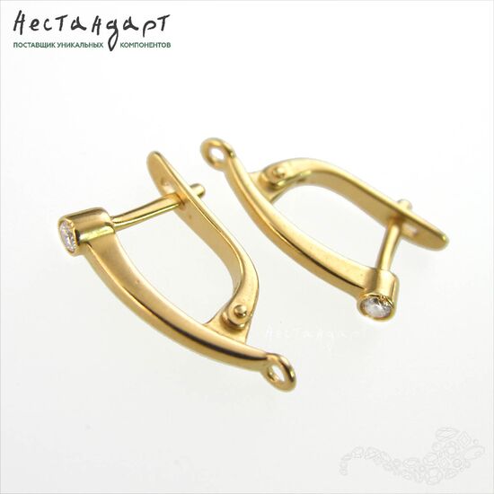 Швензы Vault Vermeil Sterling Silver 20х3 мм (пара), изображение 4