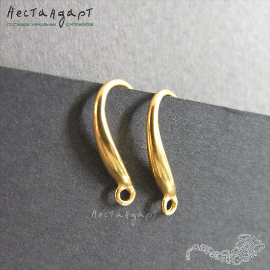 Швензы Tenderness Vermeil Sterling Silver 17х2,5 мм (пара), изображение 2