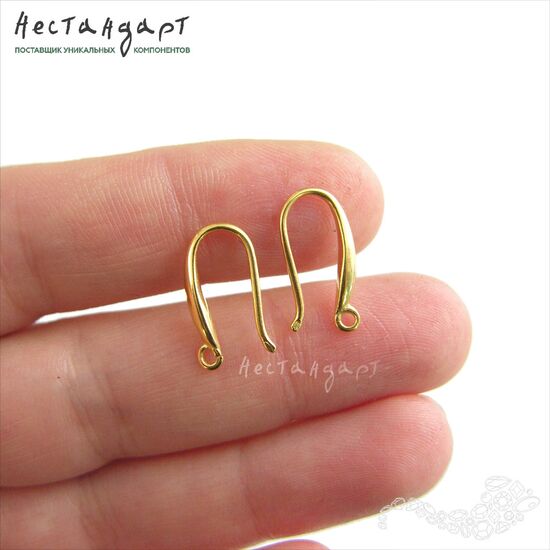 Швензы Tenderness Vermeil Sterling Silver 17х2,5 мм (пара), изображение 3