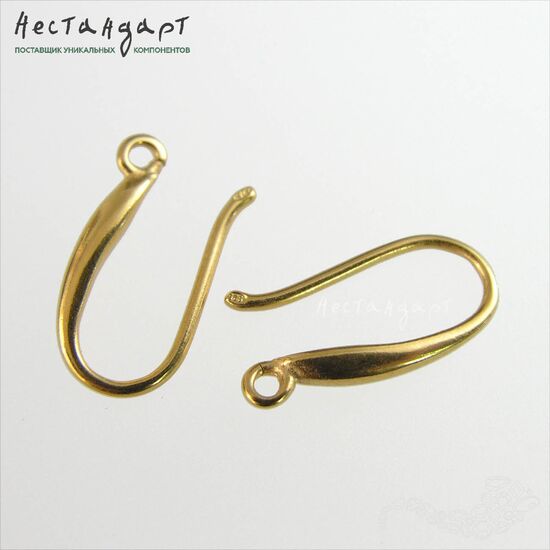 Швензы Tenderness Vermeil Sterling Silver 17х2,5 мм (пара), изображение 5