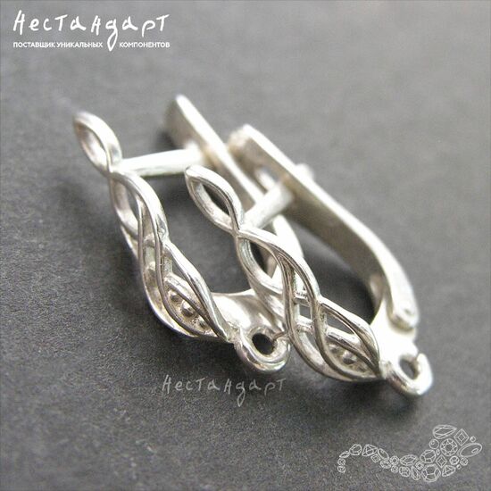 Швензы Vines Sterling Silver 18х4 мм (пара), изображение 4