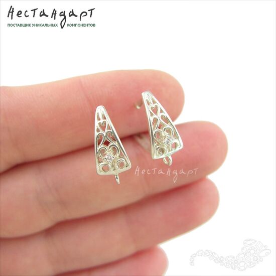 Швензы Divided Sterling Silver 16х7,5 мм (пара), изображение 2