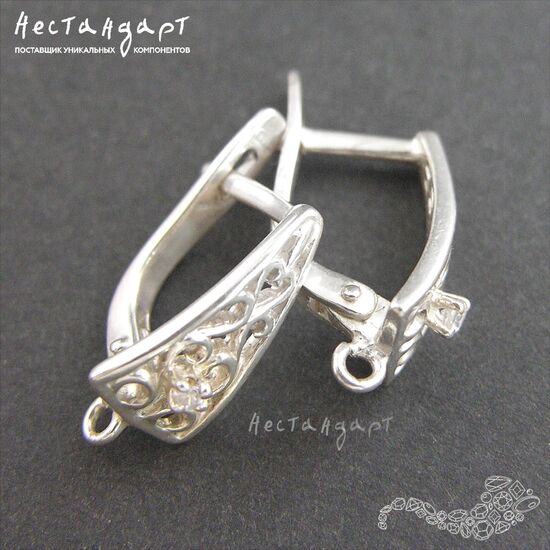 Швензы Divided Sterling Silver 16х7,5 мм (пара), изображение 3
