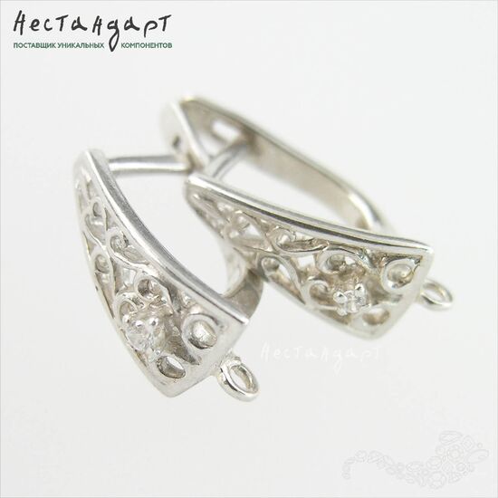 Швензы Divided Sterling Silver 16х7,5 мм (пара), изображение 4