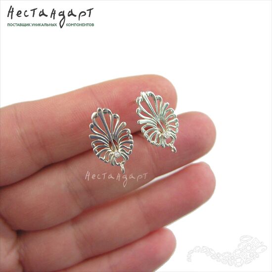Швензы Winteraster Sterling Silver 19х11 мм (пара), изображение 2