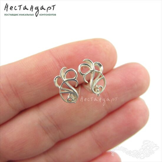 Швензы Calligraphy Sterling Silver 13х8 мм (пара), изображение 2