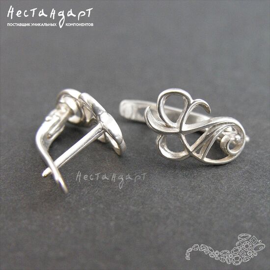 Швензы Calligraphy Sterling Silver 13х8 мм (пара), изображение 3