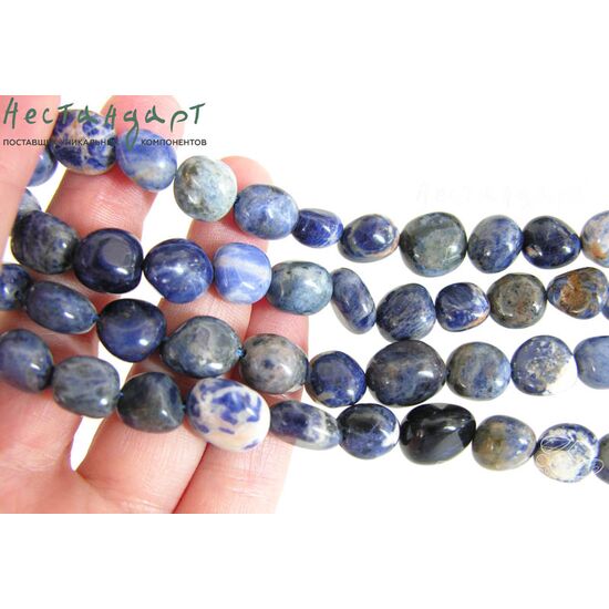 Содалит натуральный округлый Boulder 8-12 мм (уп. 10 шт.), изображение 2