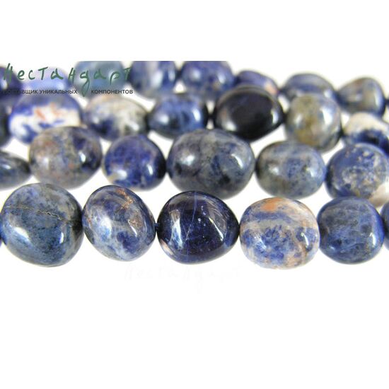 Содалит натуральный округлый Boulder 8-12 мм (уп. 10 шт.), изображение 4