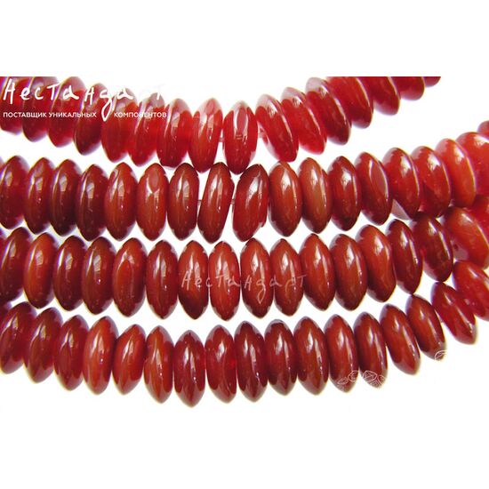 Сердолик натуральный Honey Rondel 10,5х4 мм (уп.10 шт.)