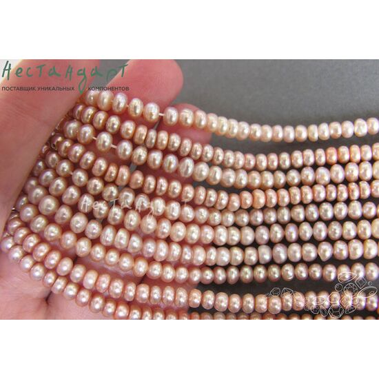 Жемчуг натуральный Vintage Apricote 7х5 мм (уп. 10 шт.), изображение 3