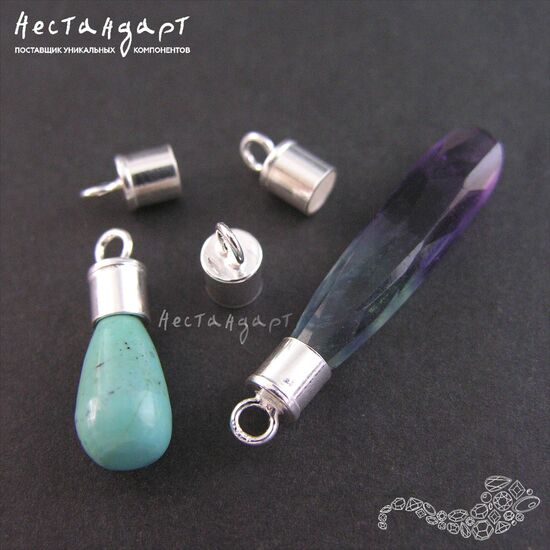 Концевик с петлей Sterling Silver 9х5 мм, изображение 4