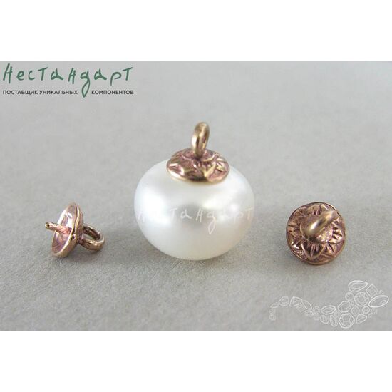 Концевик с петлей и штифтом Patina Copper 7х6 мм