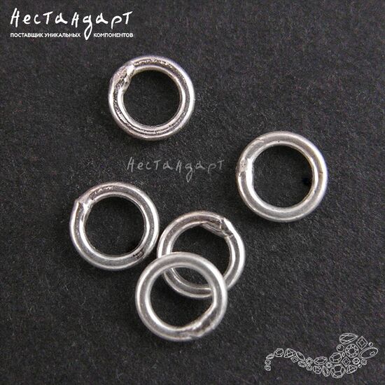 Кольцо соединительное паяное Sterling Silver 4х0,7мм
