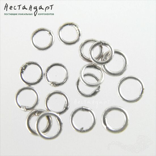 Кольцо соединительное паяное Sterling Silver 4х0,7мм, изображение 2