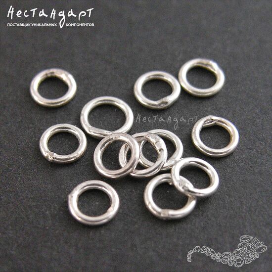 Кольцо соединительное паяное Sterling Silver 4х0,7мм, изображение 3