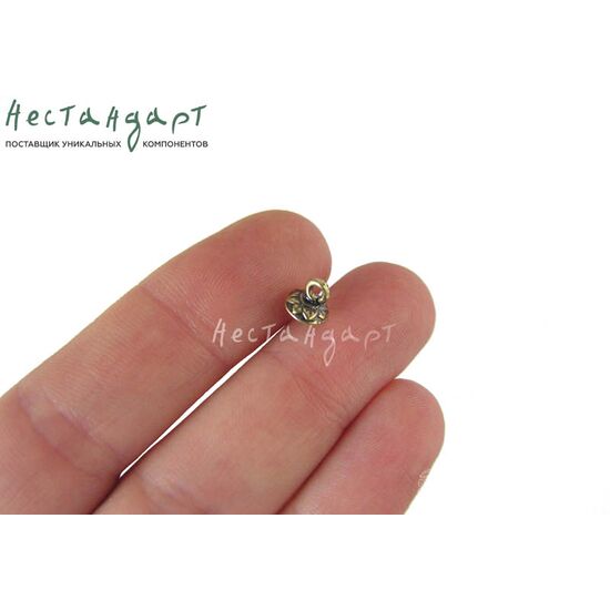 Концевик с петлей и штифтом Patina Bronze 7х6 мм, изображение 3