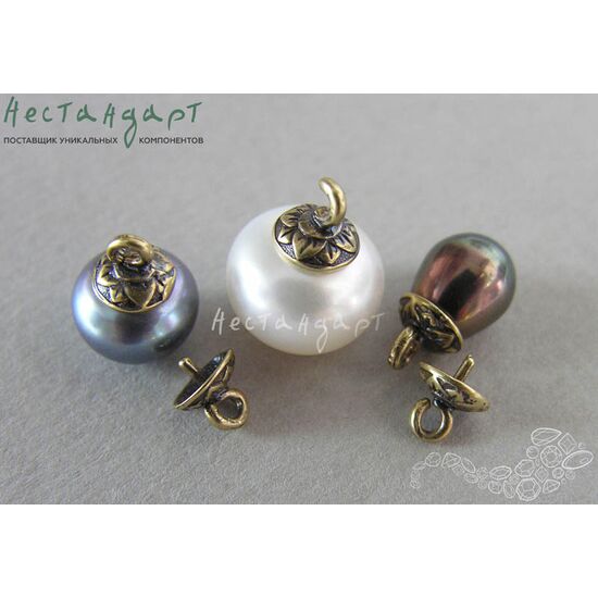 Концевик с петлей и штифтом Patina Bronze 7х6 мм, изображение 4