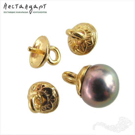 Концевик с петлей и штифтом Gold Plated 7х6 мм