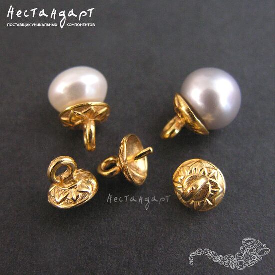 Концевик с петлей и штифтом Gold Plated 7х6 мм, изображение 2