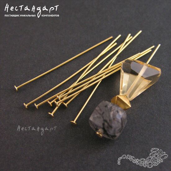 Пин со шляпкой Vermeil Sterling Silver 35х0,6 мм, изображение 3