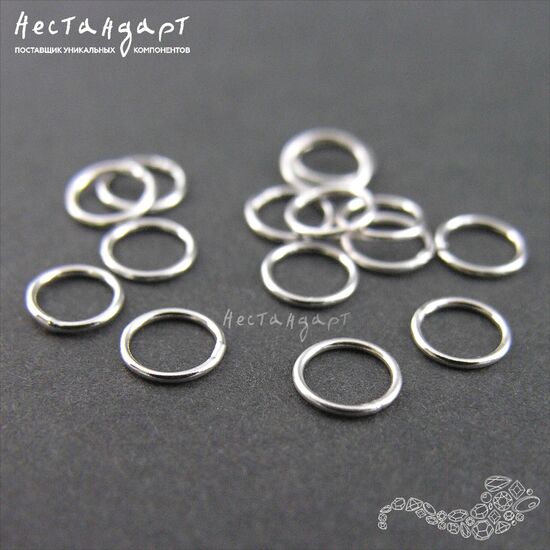 Кольцо соединительное паяное Sterling Silver 4,5х0,7 мм, изображение 2