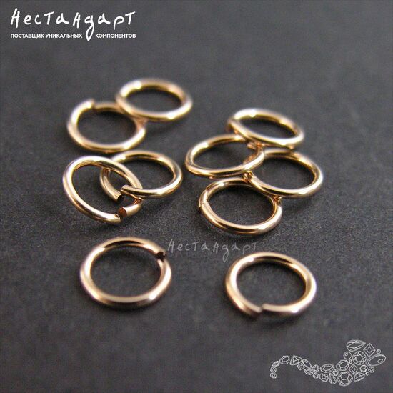 Кольцо соединительное разъемное Gold Filled 5х0,7 мм, изображение 2