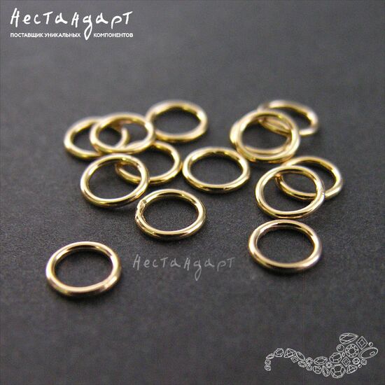 Кольцо соединительное паяное Gold Filled 5х0,8 мм, изображение 2
