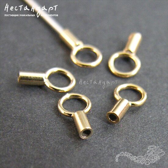 Концевик с петлей Gold Filled 7х2 мм, изображение 2