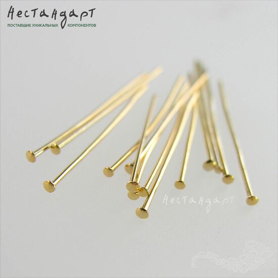Пин со шляпкой Gold Plated 26х0,5 мм (уп. 10 шт.), изображение 4