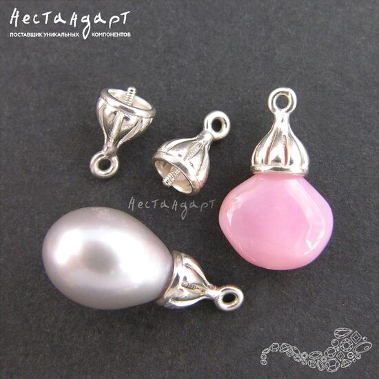 Концевик со штифтом Truffle Sterling Silver 9х5 мм, изображение 3