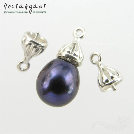 Концевик со штифтом Truffle Sterling Silver 9х5 мм, изображение 4