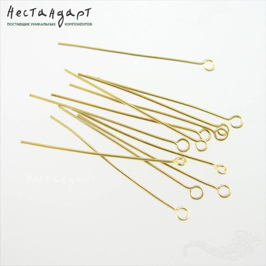 Пин с петлей Vermeil Sterling Silver 35х0,6 мм, изображение 3