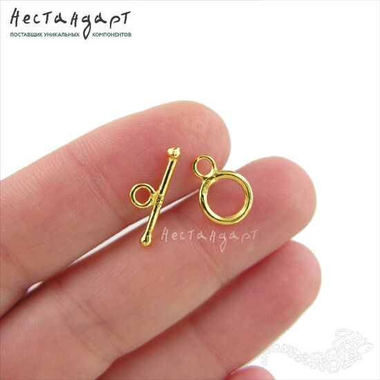 Замок-тогл Neat Vermeil Sterling Silver 9 мм, изображение 2