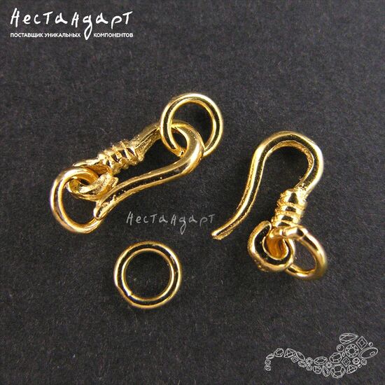 Замок-крючок Vermeil Sterling Silver 8х4 мм, изображение 2