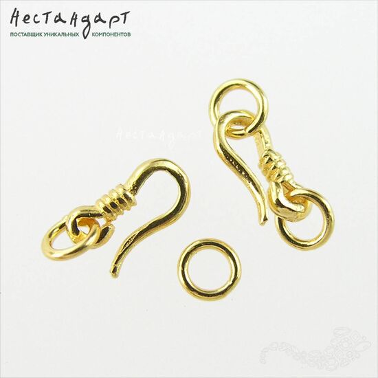 Замок-крючок Vermeil Sterling Silver 8х4 мм, изображение 3