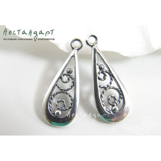 Подвеска Gisele Silver Plated 21х8 мм