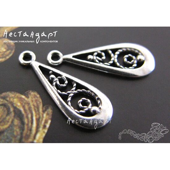 Подвеска Gisele Silver Plated 21х8 мм, изображение 2