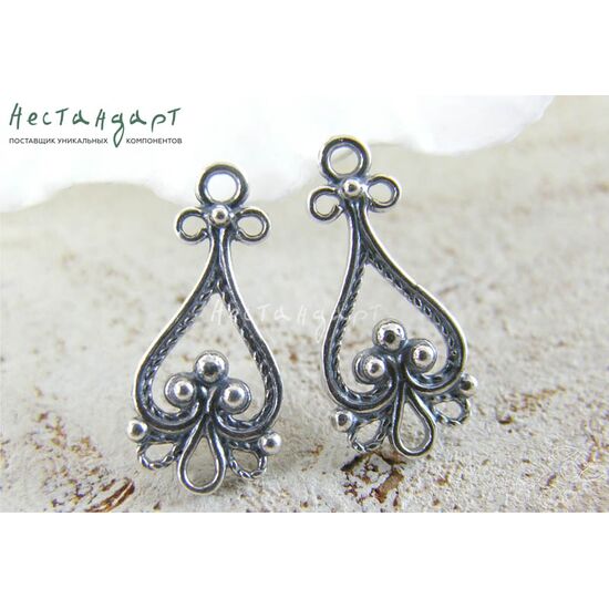 Подвеска-коннектор Sorrento Antique Silver Plated 18х8 мм