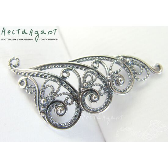 Коннектор-подвеска Filigree Fantastic Silver Plated 44х20 мм, изображение 2