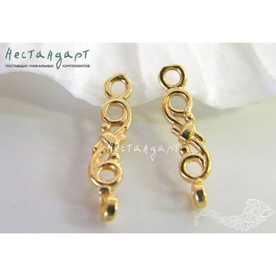 Коннектор Chain Gold Plated 15х3,5 мм
