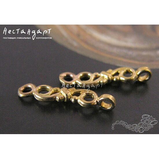 Коннектор Chain Gold Plated 15х3,5 мм, изображение 2