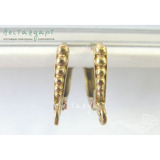 Швензы Grains Patina Bronze 13х2 мм (пара), изображение 2